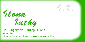 ilona kuthy business card